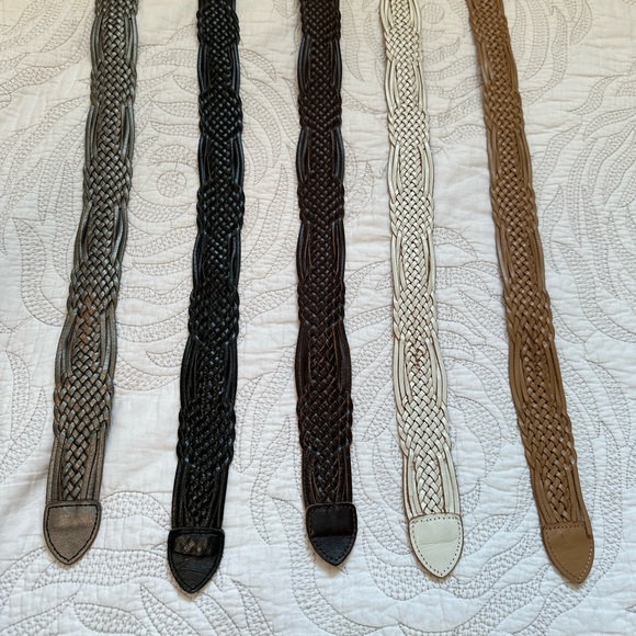 5 Woven Genuine Leather Belts (GAP Japan) - Picture 3 of 14
